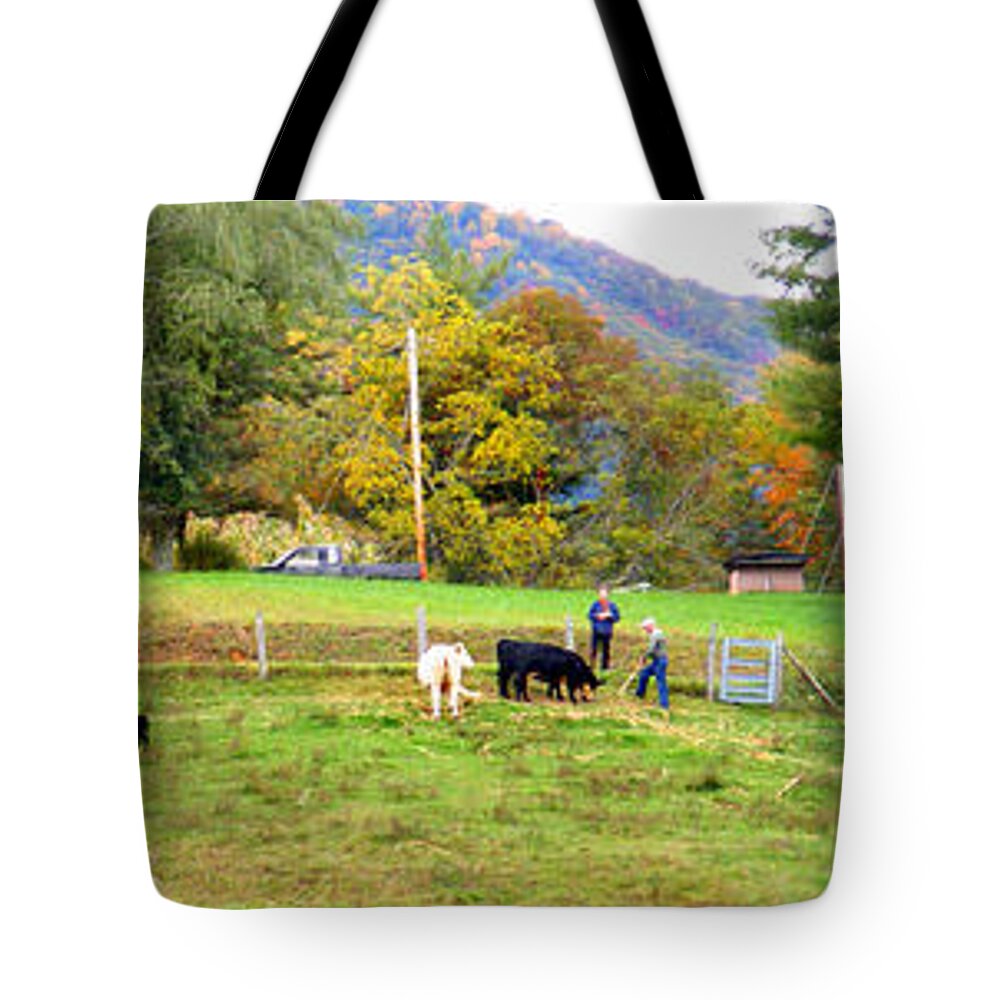 Duane Mccullough Tote Bag featuring the photograph Mac's Farm in Balsam Grove 2 by Duane McCullough