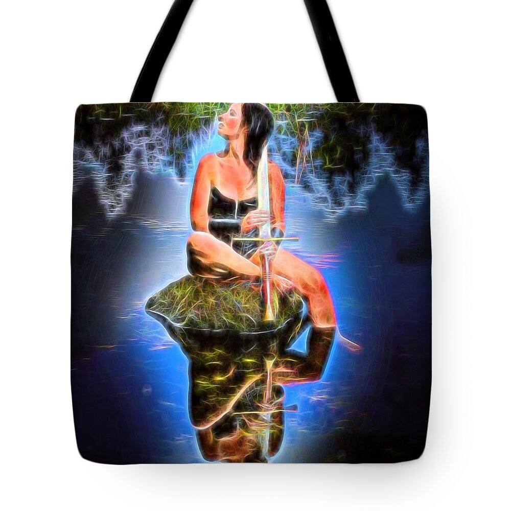 Fantasy Tote Bag featuring the painting Magic Waters by Jon Volden