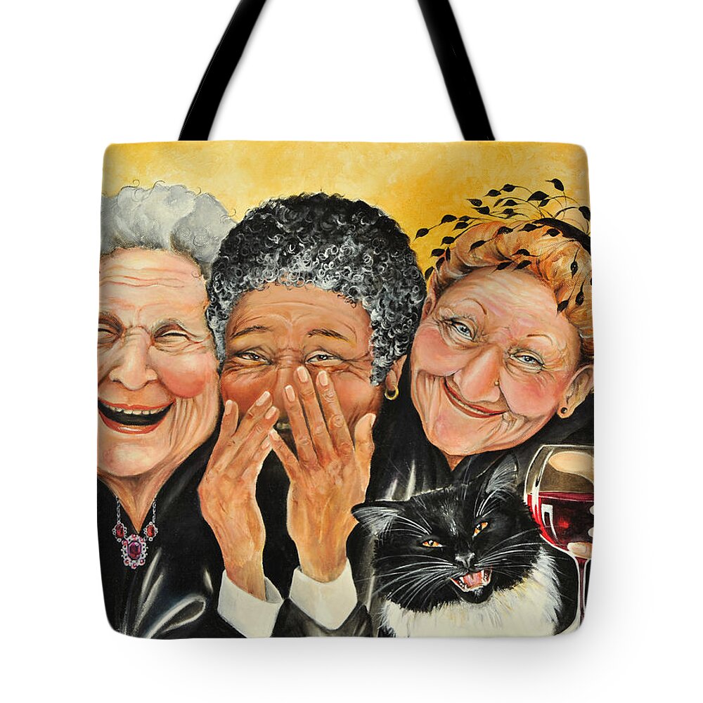 Merry Widows Tote Bag featuring the painting Magical Moment by Shelly Wilkerson