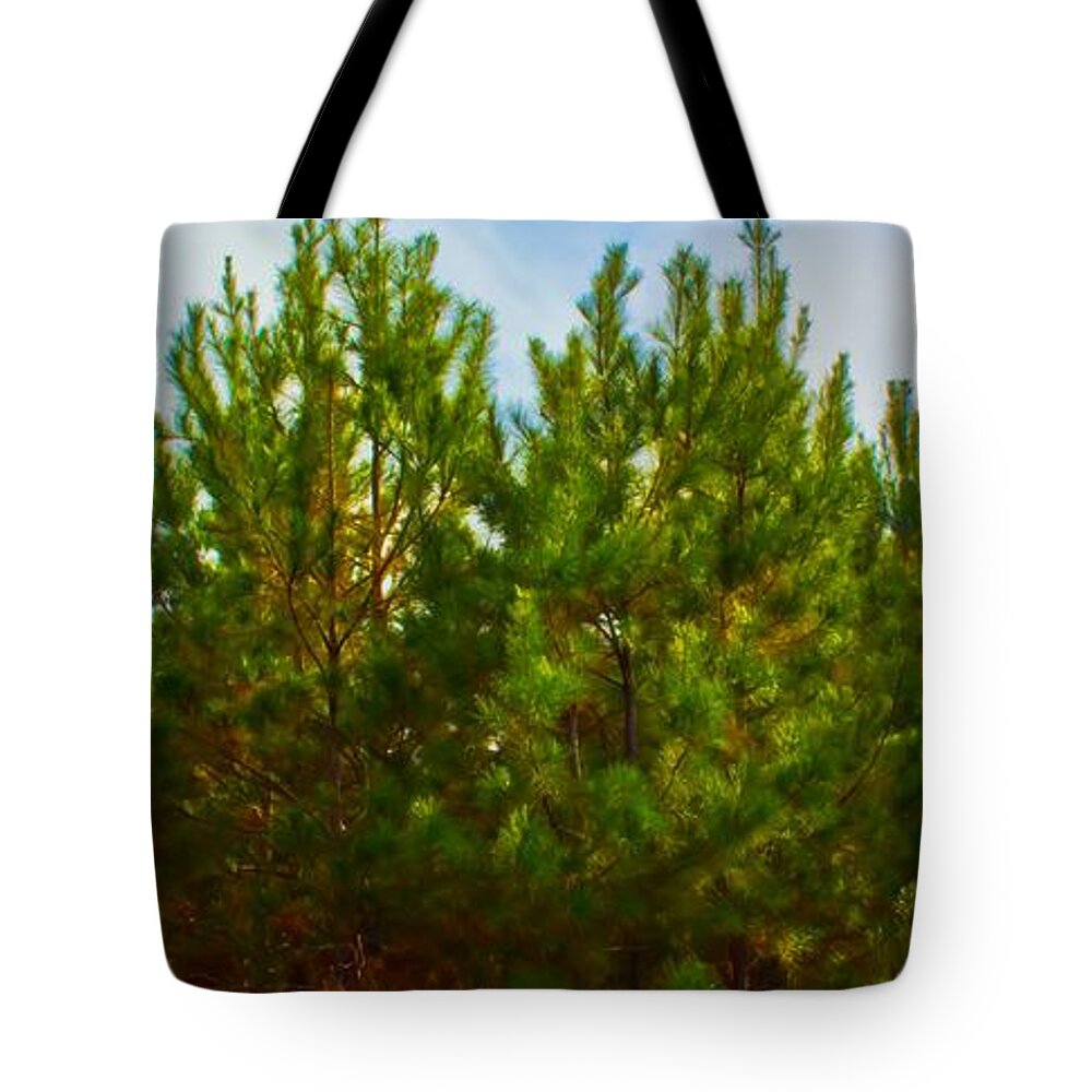 Michael Tidwell Photography Tote Bag featuring the photograph Magical Pines by Michael Tidwell