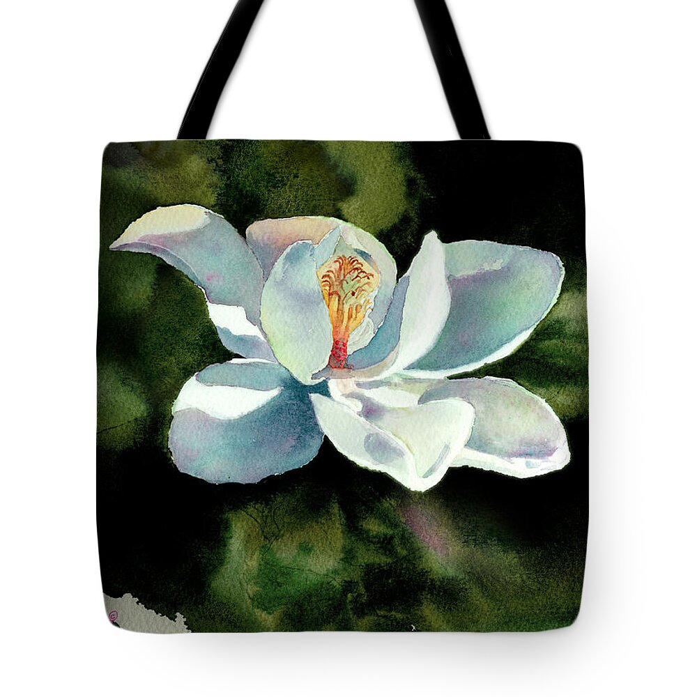 Magnolia Tote Bag featuring the painting Magnolia at Starwood Glen by Jill Westbrook