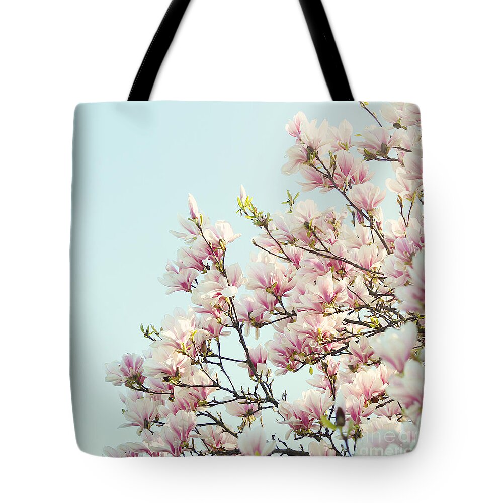 Magnolia Tote Bag featuring the photograph Magnolias by Sylvia Cook