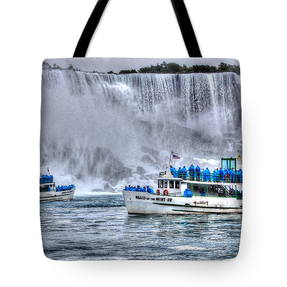 Niagara Falls Tote Bag featuring the photograph Maid of the Mist by Bianca Nadeau