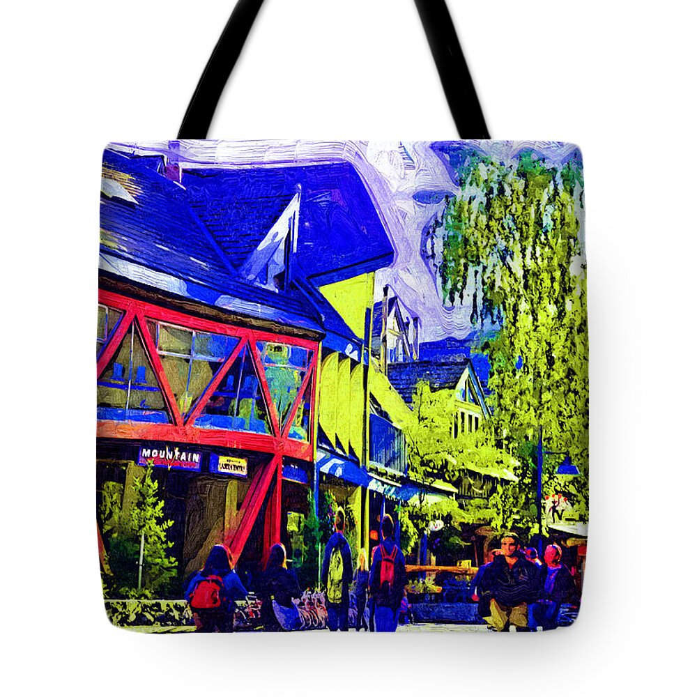 Whistler Tote Bag featuring the digital art Shopping Whistler by Kirt Tisdale