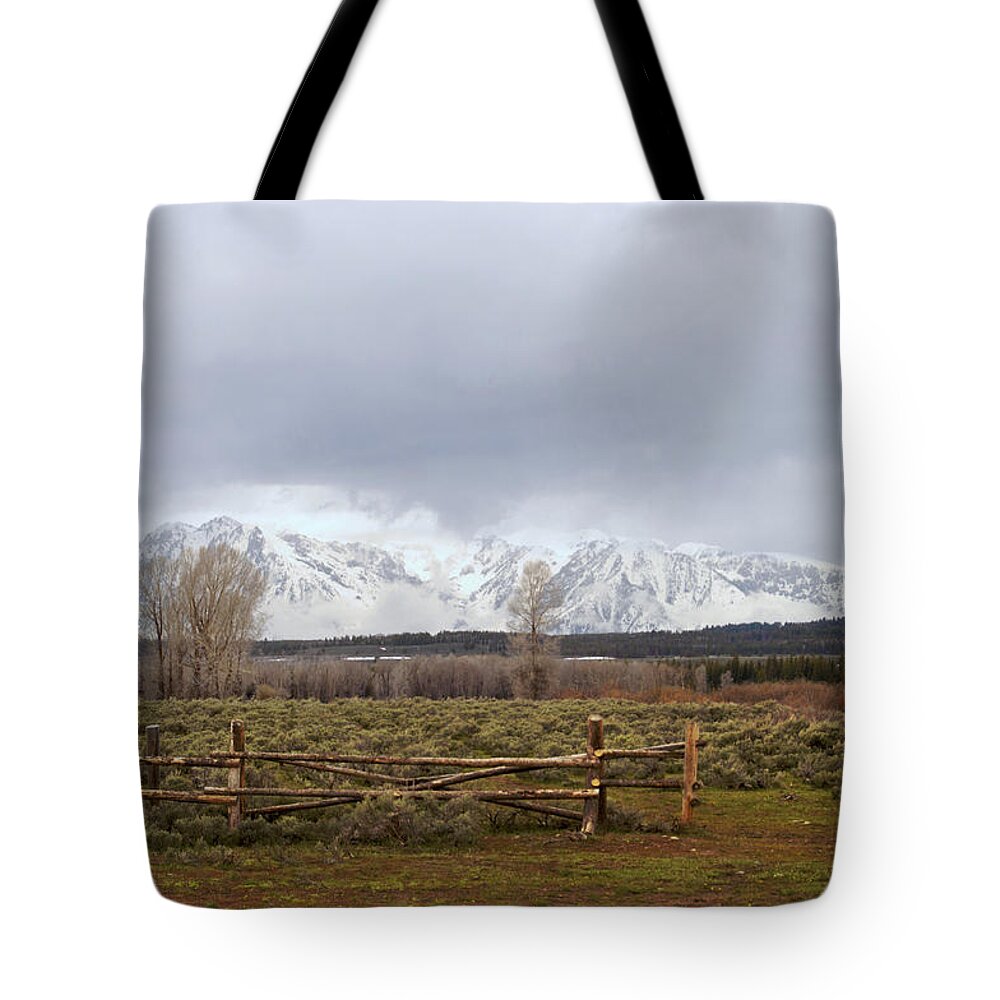 Grand Teton Tote Bag featuring the photograph Majestic Appearance by Donna Doherty