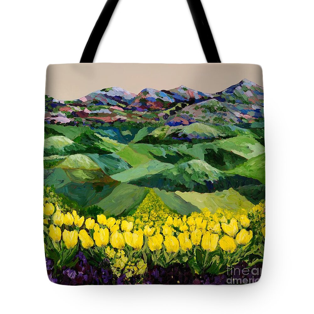 Landscape Tote Bag featuring the painting Majestic Parade by Allan P Friedlander