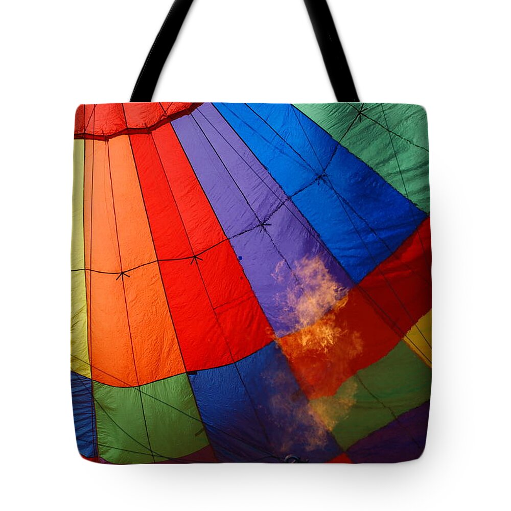 Colorful Tote Bag featuring the photograph Making the air hot by Ron Roberts