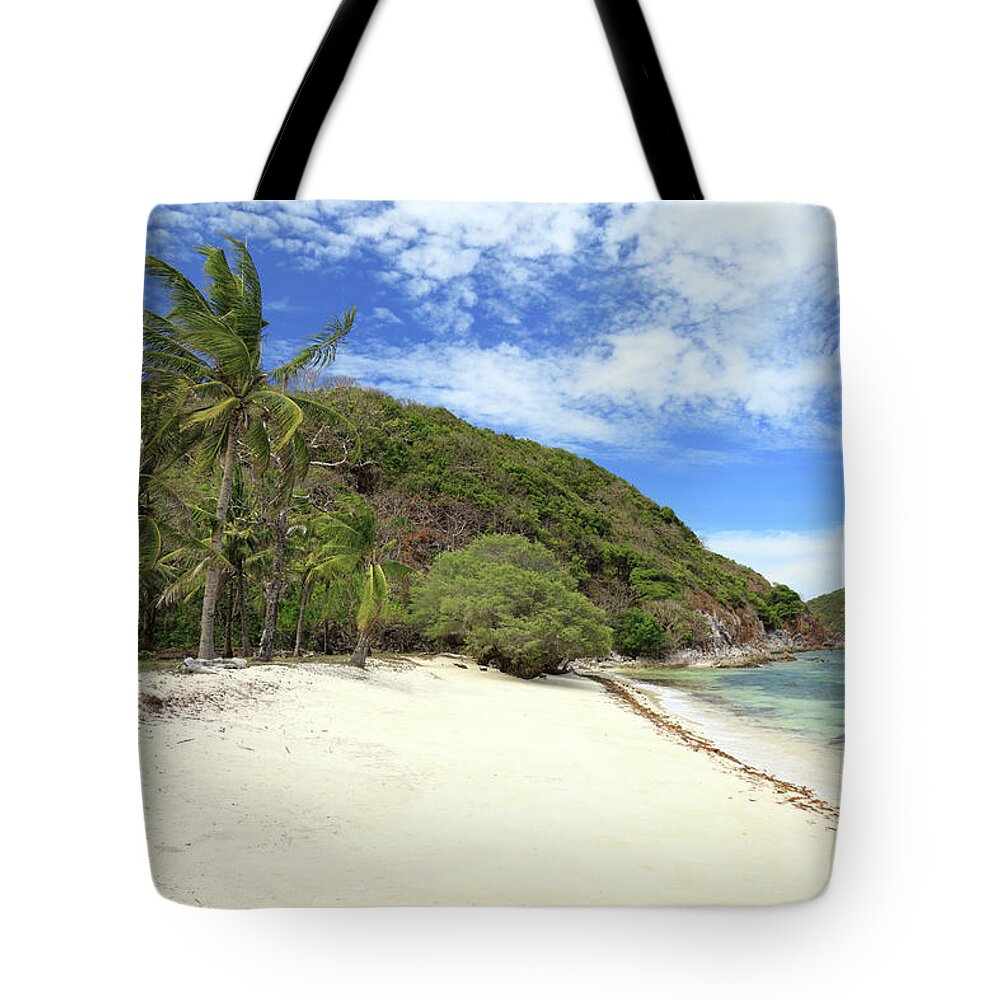 Scenics Tote Bag featuring the photograph Malcapuya Island Beach by Vuk8691