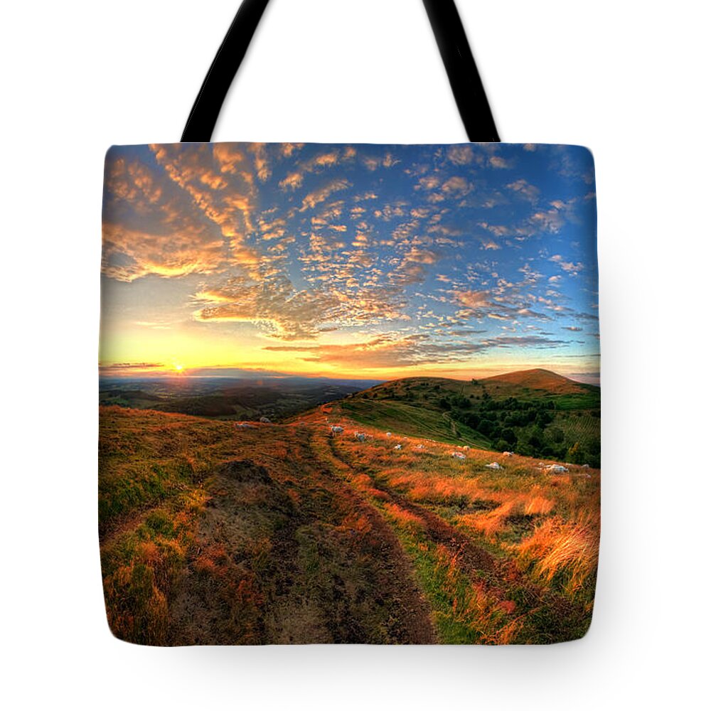 Yhun Suarez Tote Bag featuring the photograph Malvern Hills Sunset 2.0 by Yhun Suarez