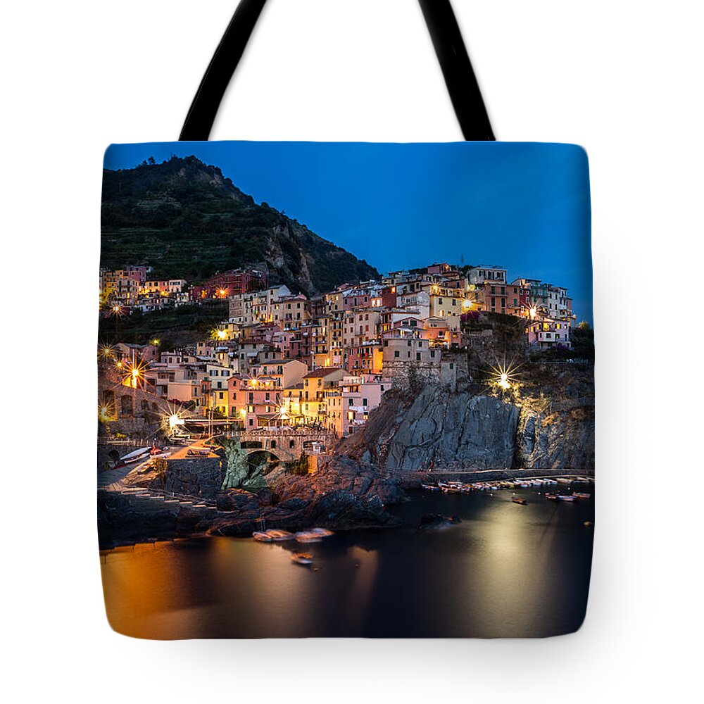 Cinque Terre Tote Bag featuring the photograph Manarola by Mihai Andritoiu