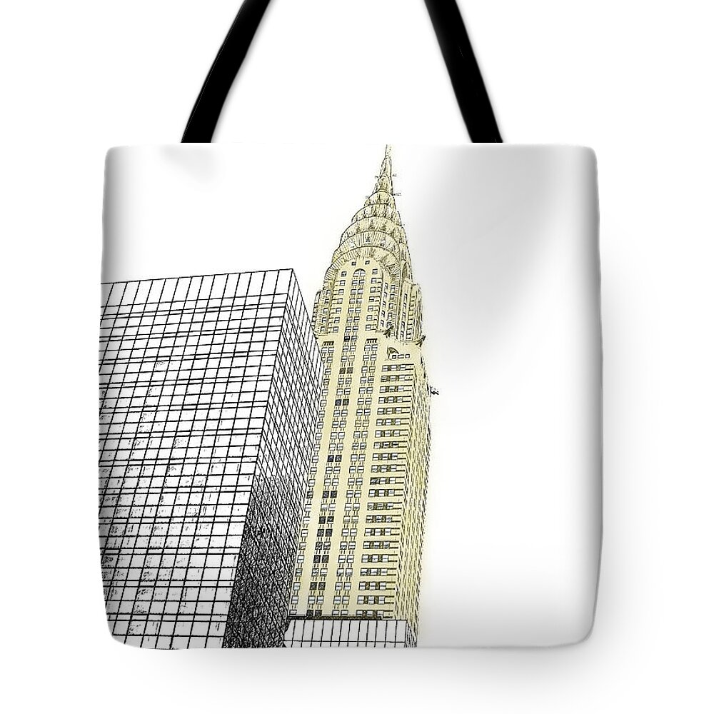 Richard Reeve Tote Bag featuring the photograph Manhattan - Chrysler Building by Richard Reeve