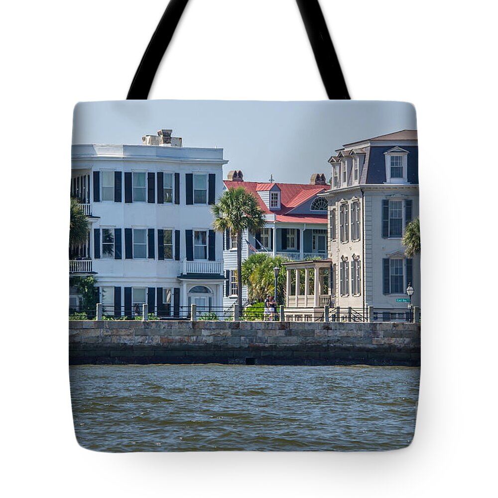 Charleston Tote Bag featuring the photograph Mansions by the Water by Dale Powell