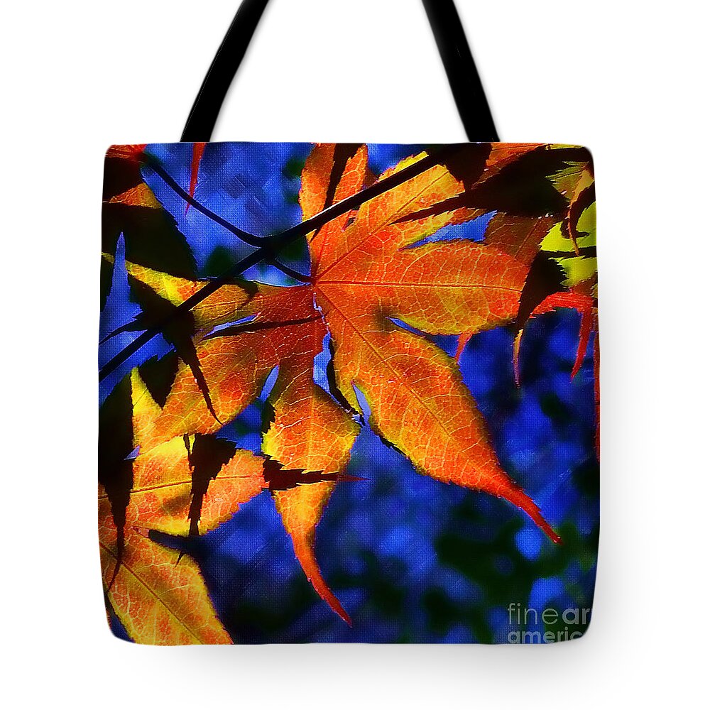 Japanese Tote Bag featuring the photograph Maple Leaf Tracery by Judi Bagwell