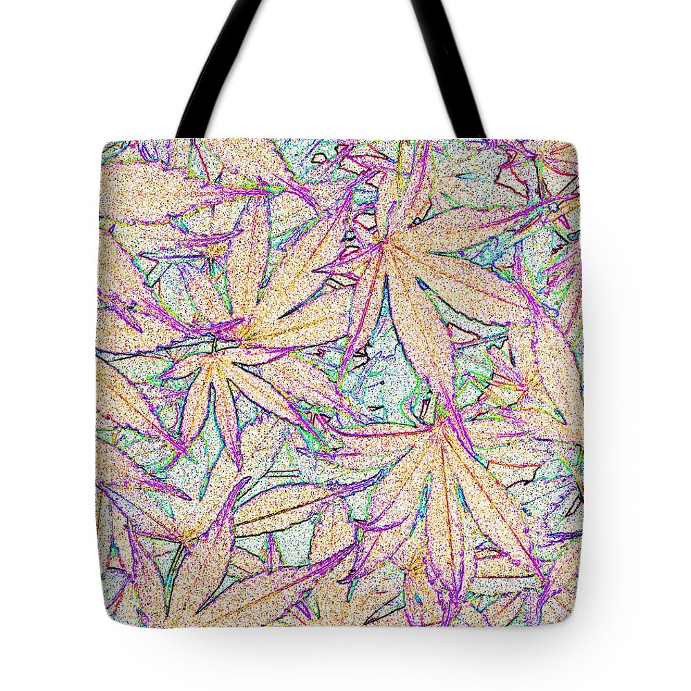 Digital Tote Bag featuring the photograph Maple Leaves No.5 by Tony Mills