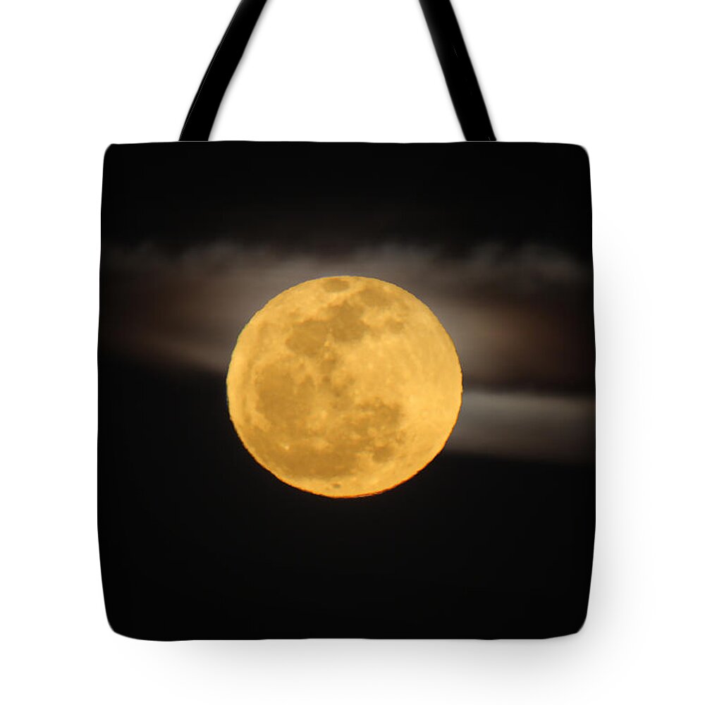 Moon Tote Bag featuring the photograph March Full Moon by Deana Glenz