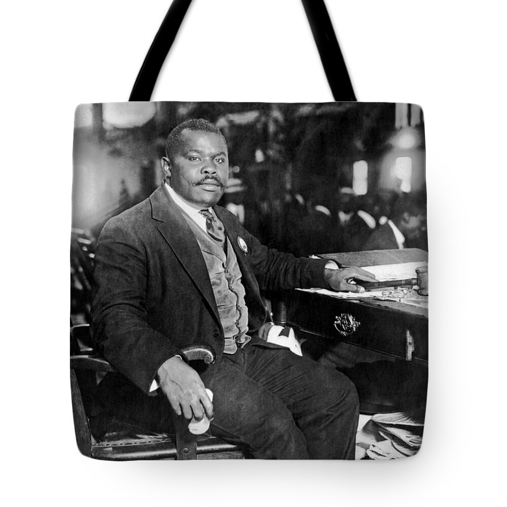 1924 Tote Bag featuring the photograph Marcus Garvey At His Desk by Underwood Archives
