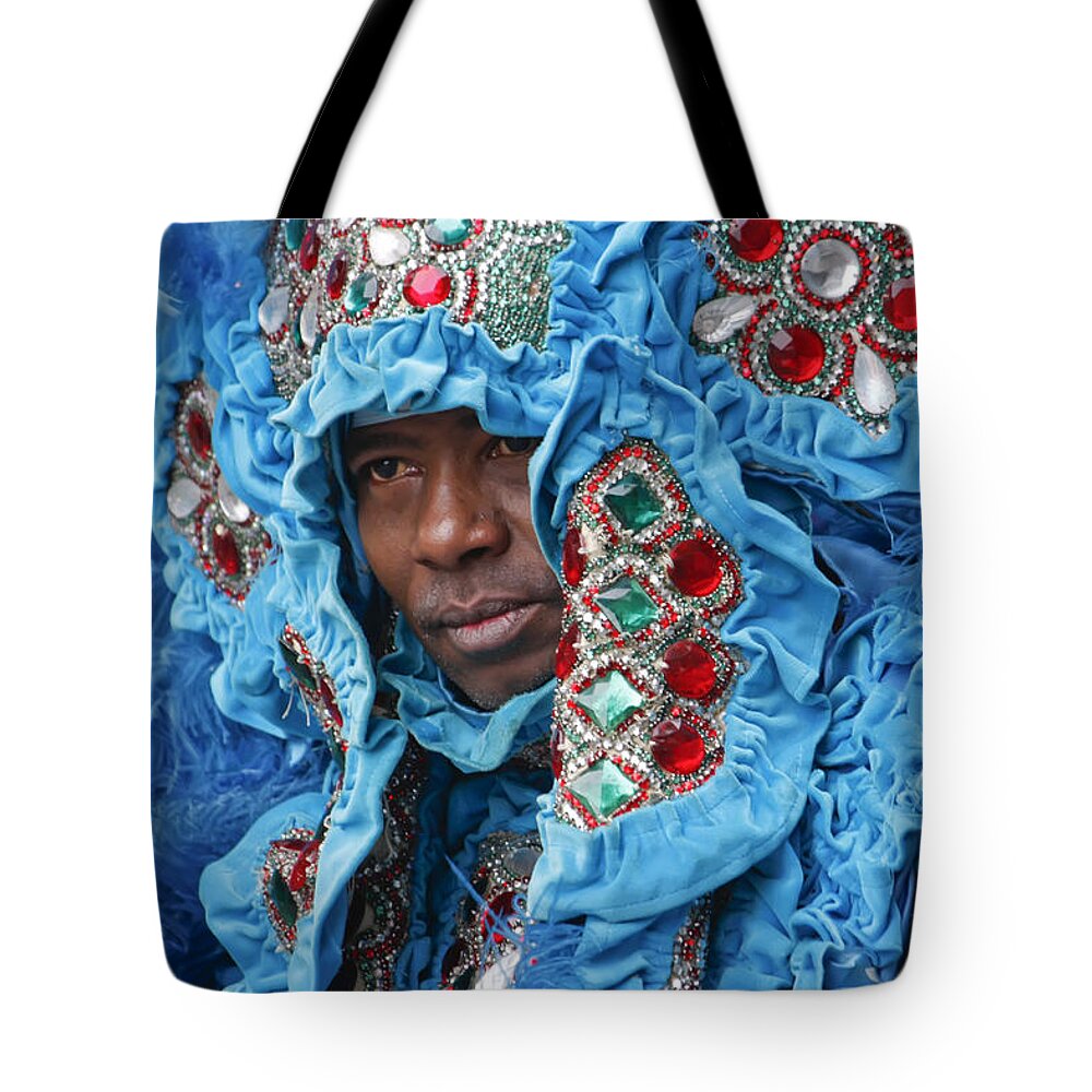 Kg Tote Bag featuring the photograph Mardi Gras Indian by KG Thienemann