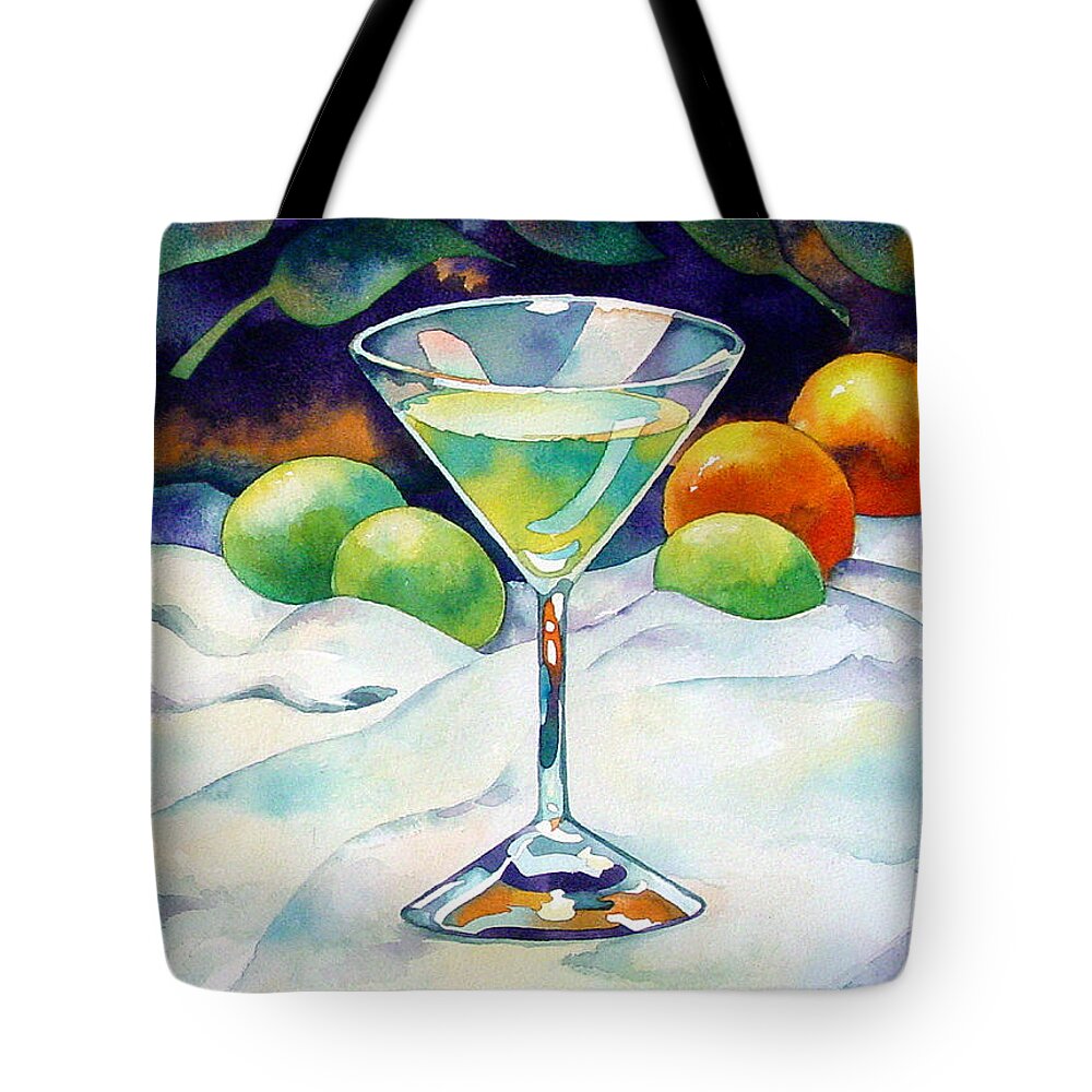 Watercolor Tote Bag featuring the painting Margarita by Mick Williams