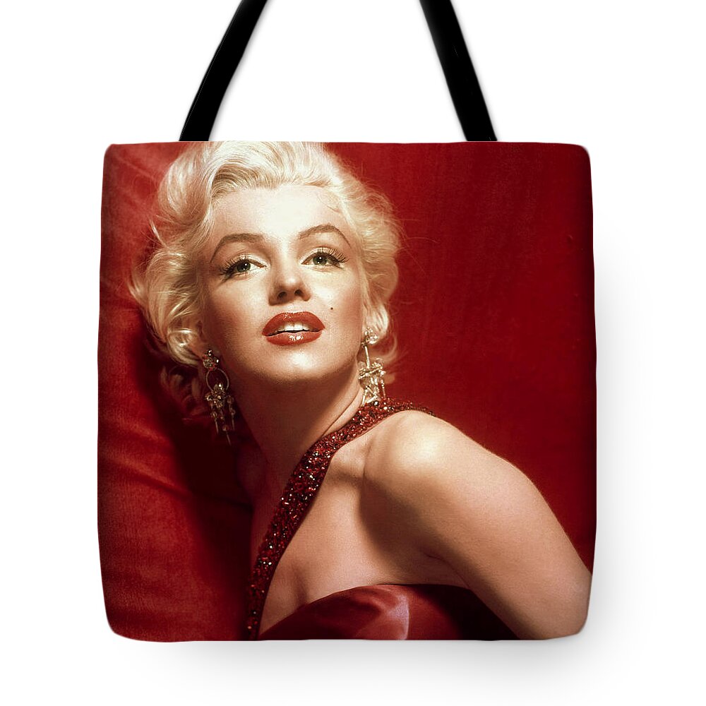 Marilyn Monroe Large Red Lips Tote Bag