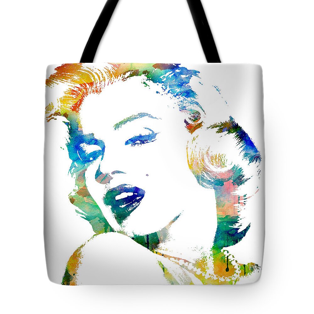 Marilyn Monroe Tote Bag featuring the painting Marilyn Monroe by Mike Maher