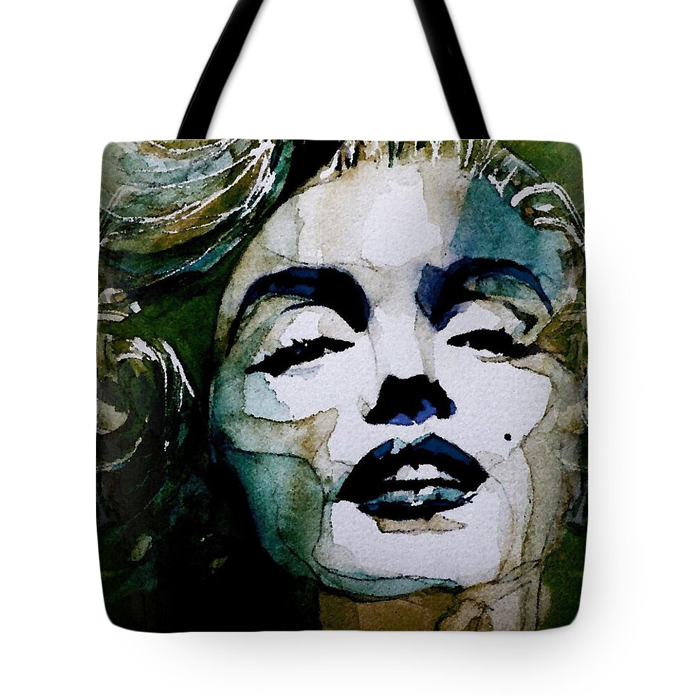 Marilyn Monroe . Legend Tote Bag featuring the painting Marilyn no10 by Paul Lovering