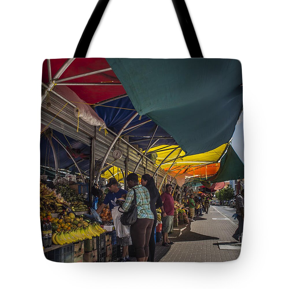 Market Tote Bag featuring the photograph Market Day by Louise Magno
