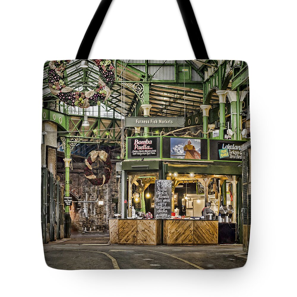Borough Market Tote Bag featuring the photograph Market Streets by Heather Applegate