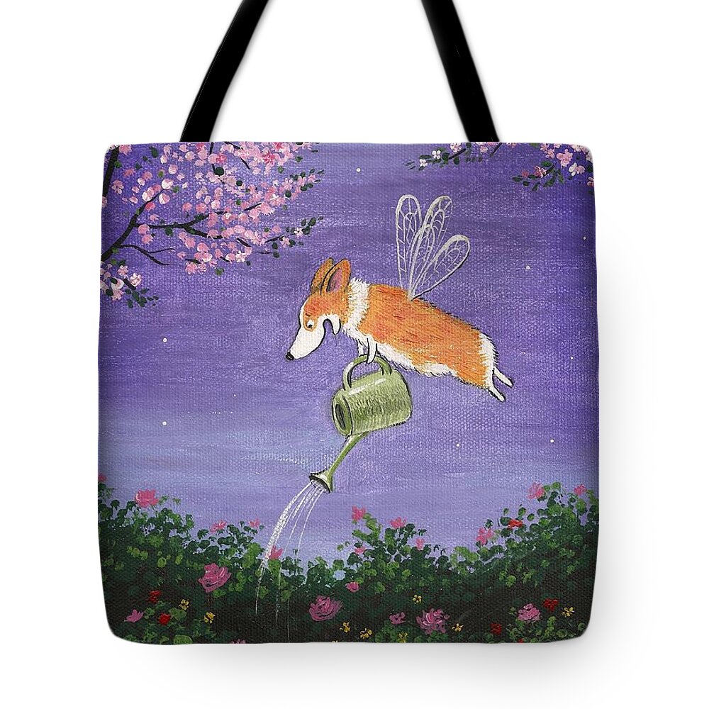 Print Tote Bag featuring the painting Marking My Territory by Margaryta Yermolayeva