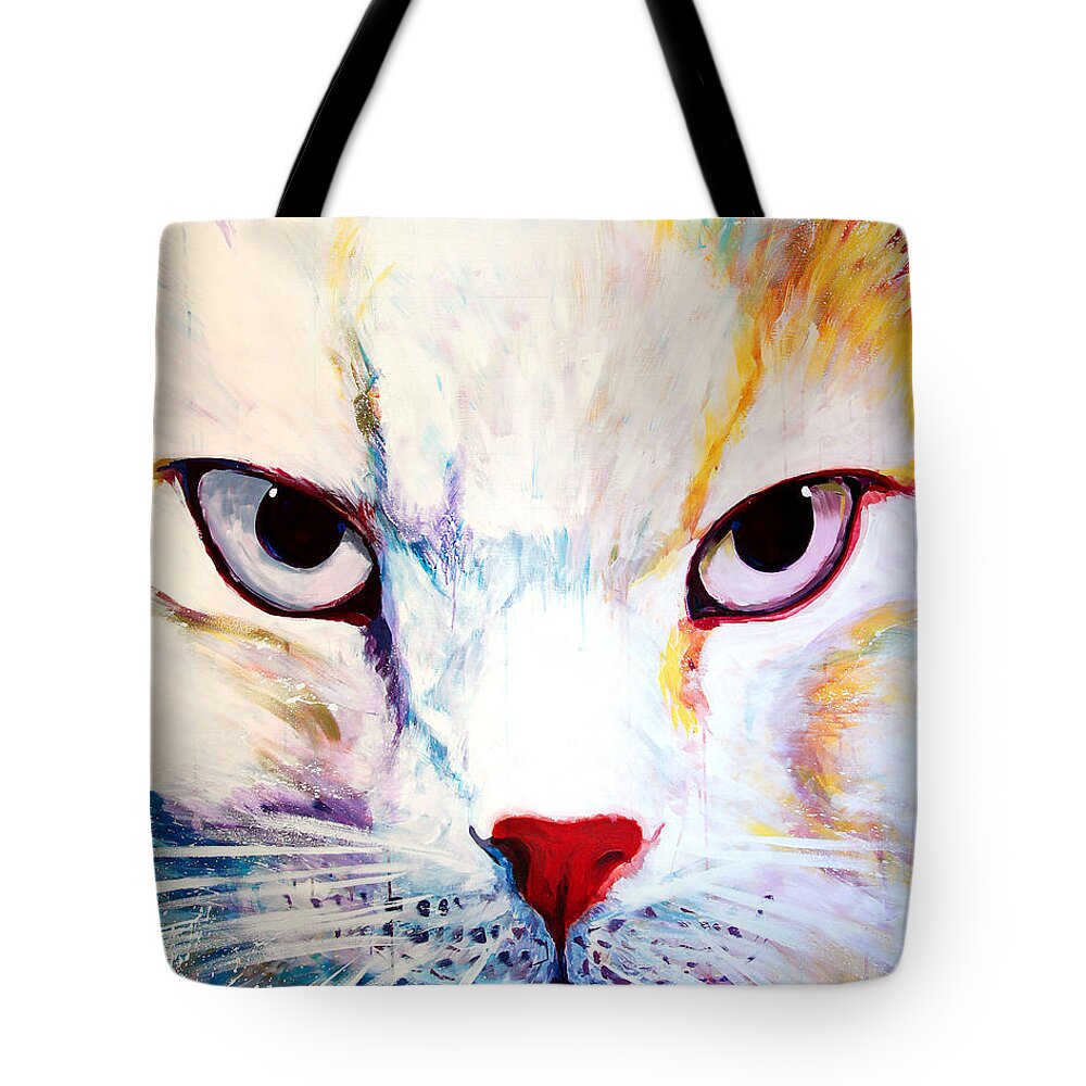 Pet Portrait Tote Bag featuring the painting Marlowe by Steve Gamba