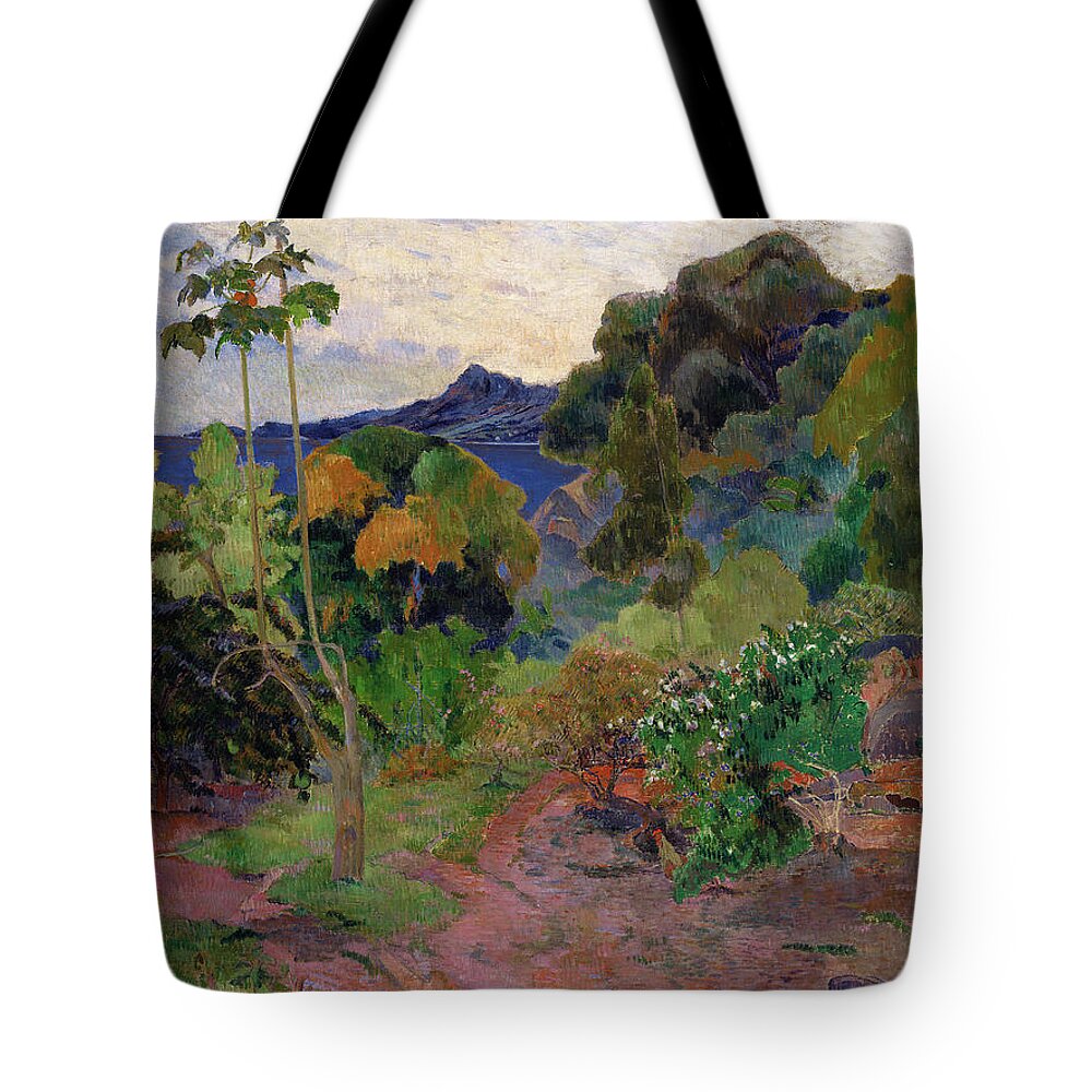 Synthetist Tote Bag featuring the photograph Martinique Landscape, 1887 Oil On Canvas by Paul Gauguin