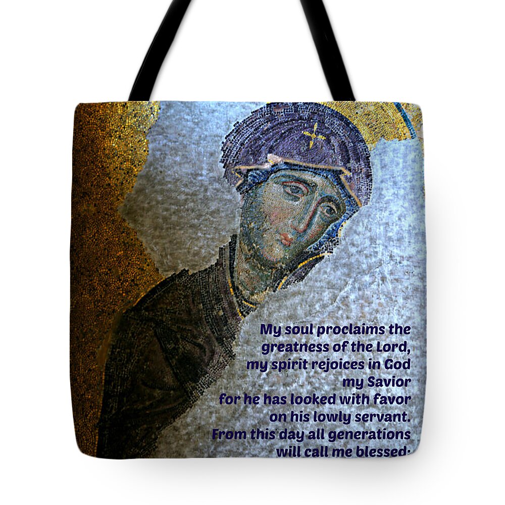 Magnificat Tote Bag featuring the photograph Mary's Magnificat by Stephen Stookey