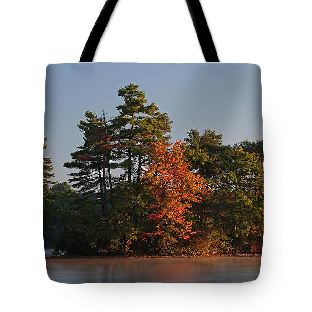 New England Tote Bag featuring the photograph Massachusetts Lake Cochituate by Juergen Roth