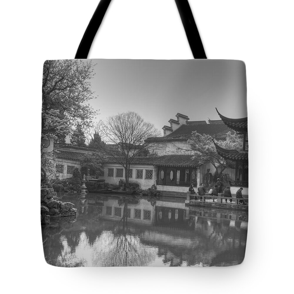 Suzhou Tote Bag featuring the photograph Master of the Nets Garden by Bill Hamilton
