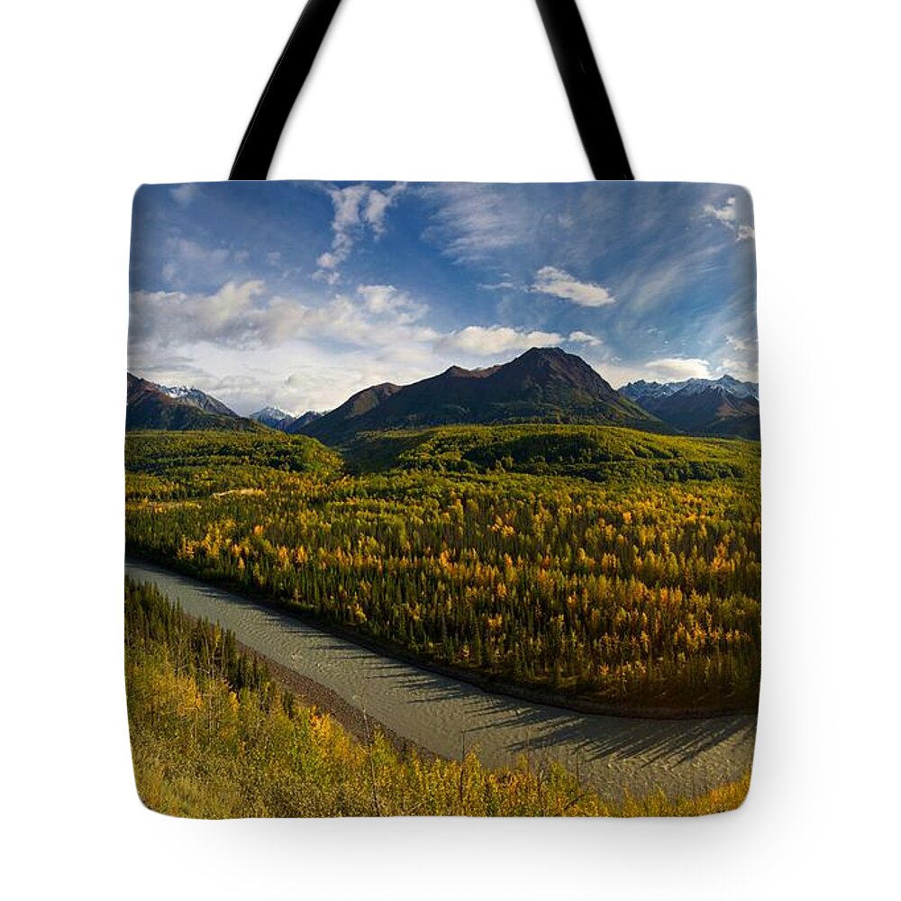 Alaska Mountains Tote Bag featuring the photograph Mat-Su Bend 2 by Ed Boudreau