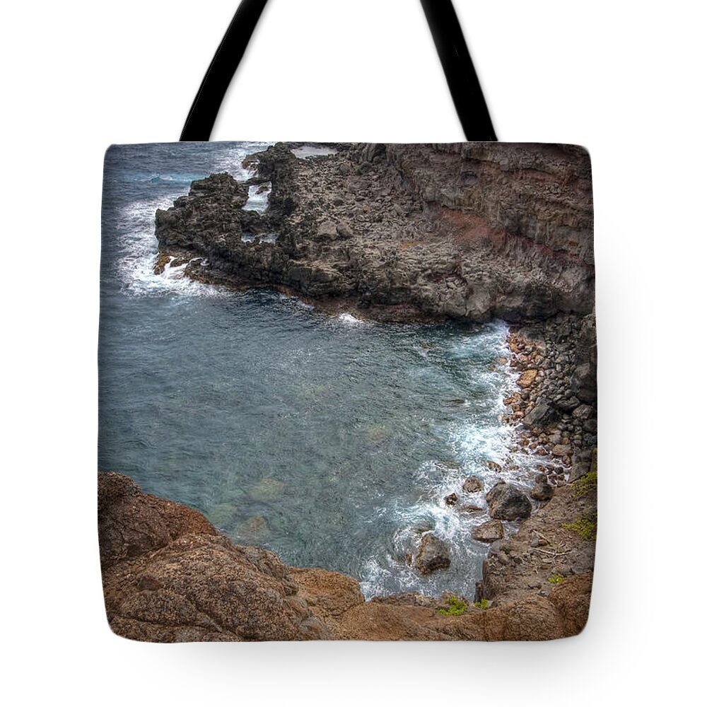 Maui Tote Bag featuring the photograph Maui cliff by Bryan Keil