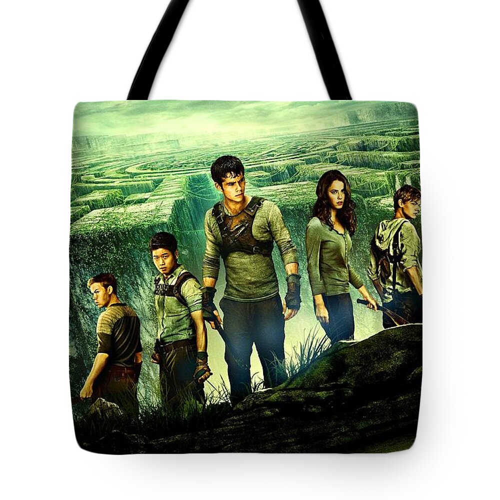 The Maze Runner Tote Bag featuring the painting Maze Runner 6 by Movie Poster Prints