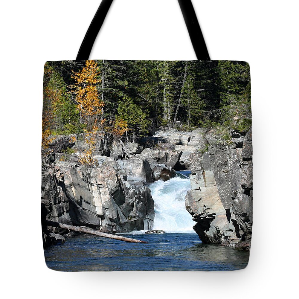 Montana Tote Bag featuring the photograph McDonald Creek by Bob Hislop