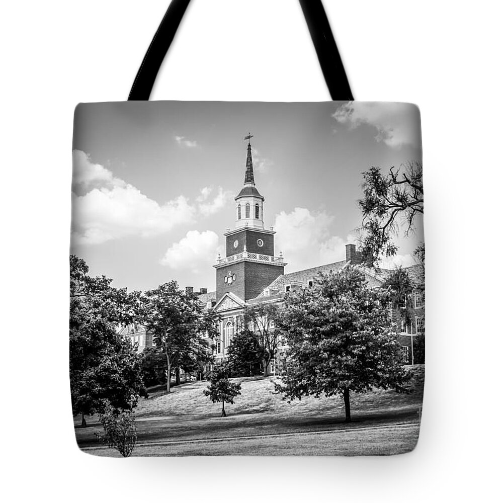 America Tote Bag featuring the photograph McMicken College Black and White Picture by Paul Velgos