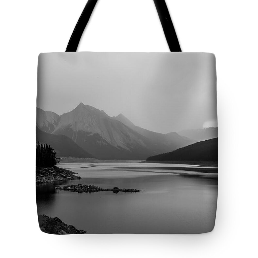 Medicine Lake Tote Bag featuring the photograph Medicine Lake by Robert Caddy