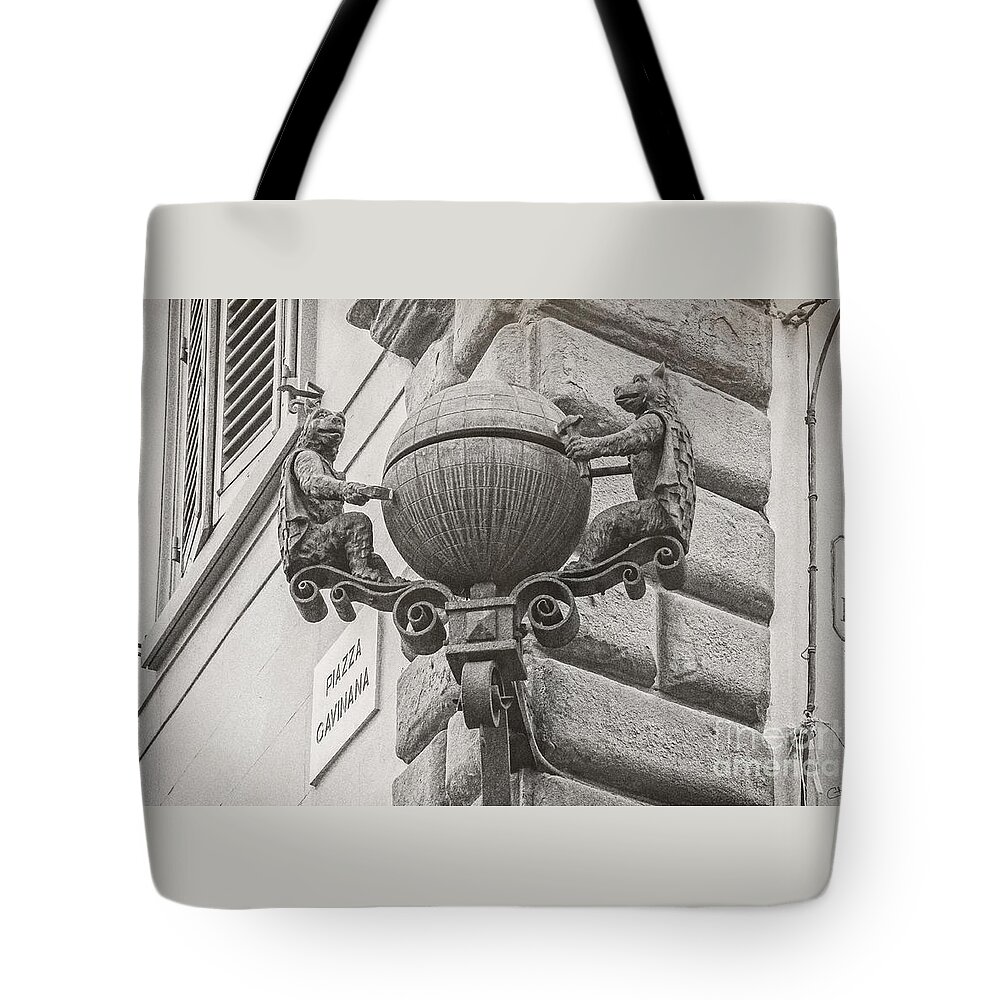 Medieval Alarm Tote Bag featuring the photograph Medieval Alarm by Prints of Italy