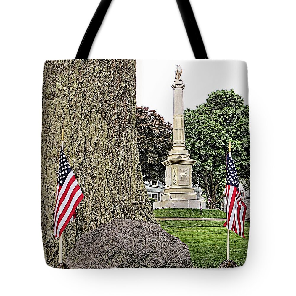 Memorial Tree 1919 Tote Bag featuring the photograph Memorial Tree 1919 by Janice Drew