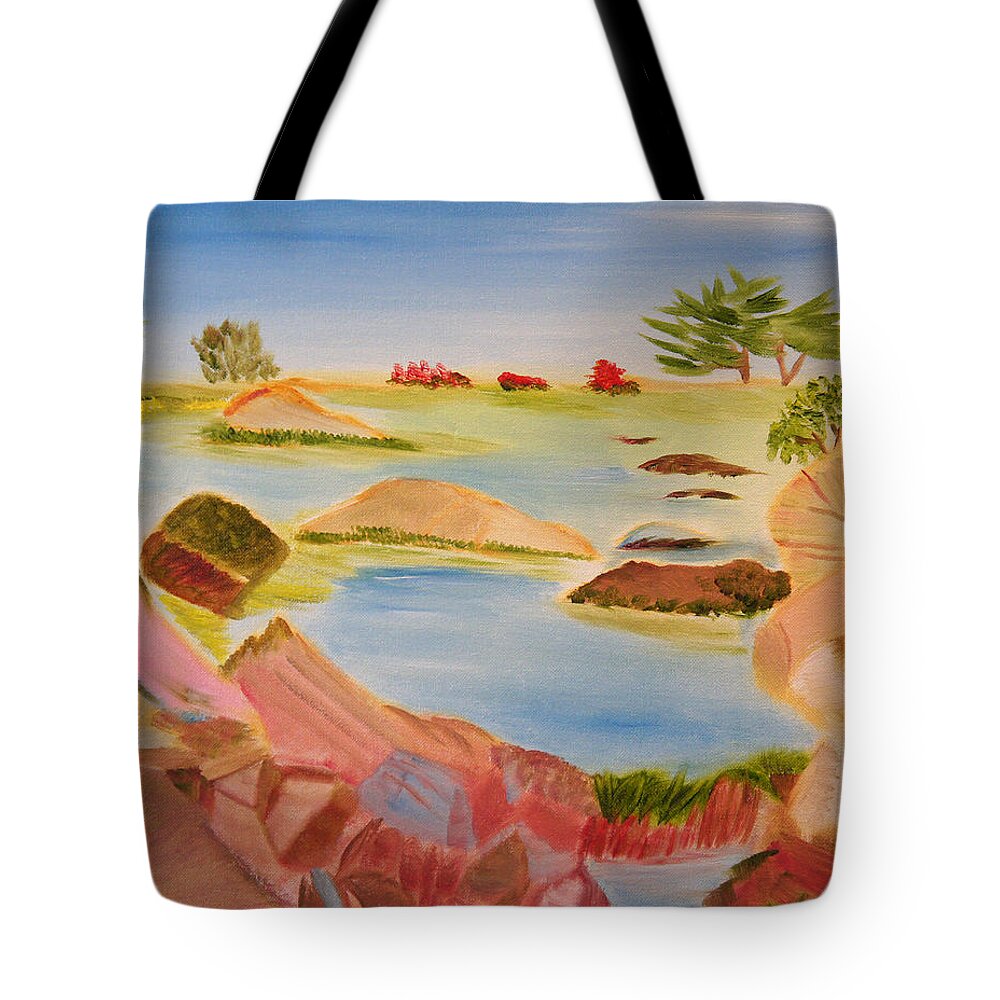 Cove Tote Bag featuring the painting Memories of Monterey by Meryl Goudey