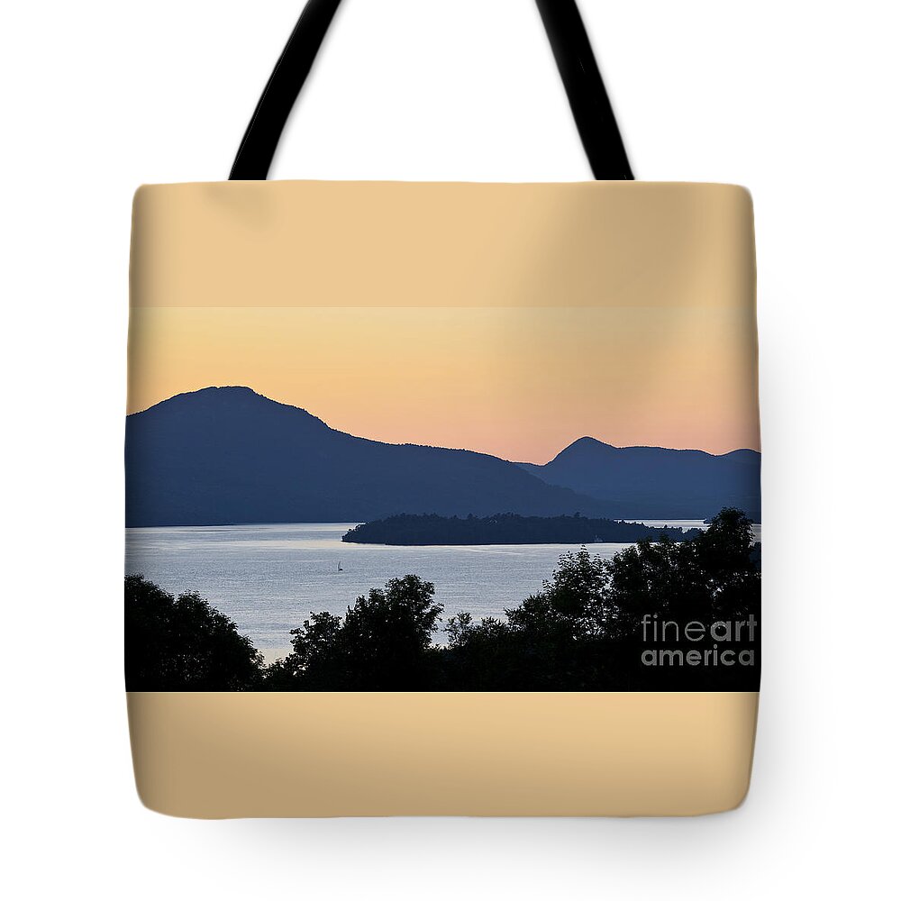 Summer Tote Bag featuring the photograph Memphremagog Twilight by Alan L Graham