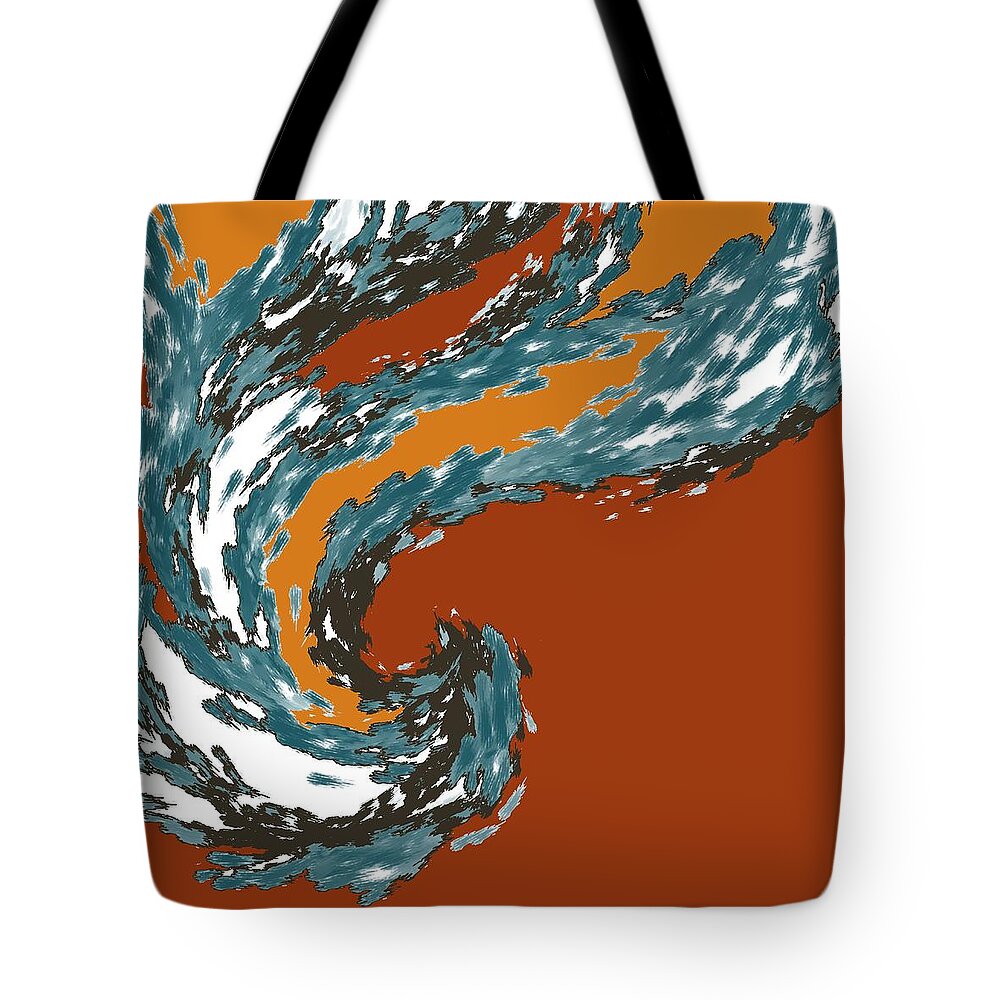 Abstract Tote Bag featuring the digital art Mental Momentum by Laureen Murtha Menzl