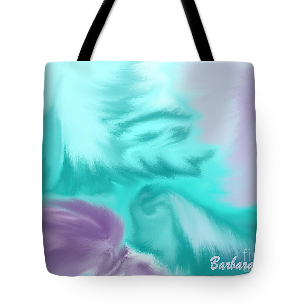 Hair Tote Bag featuring the digital art Mermaid Hair by Barbara Burns
