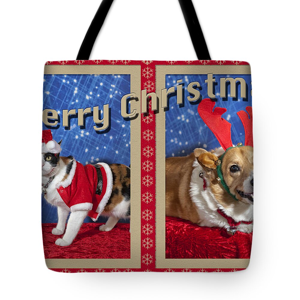 Animals Tote Bag featuring the photograph Merry Christmas by Melany Sarafis