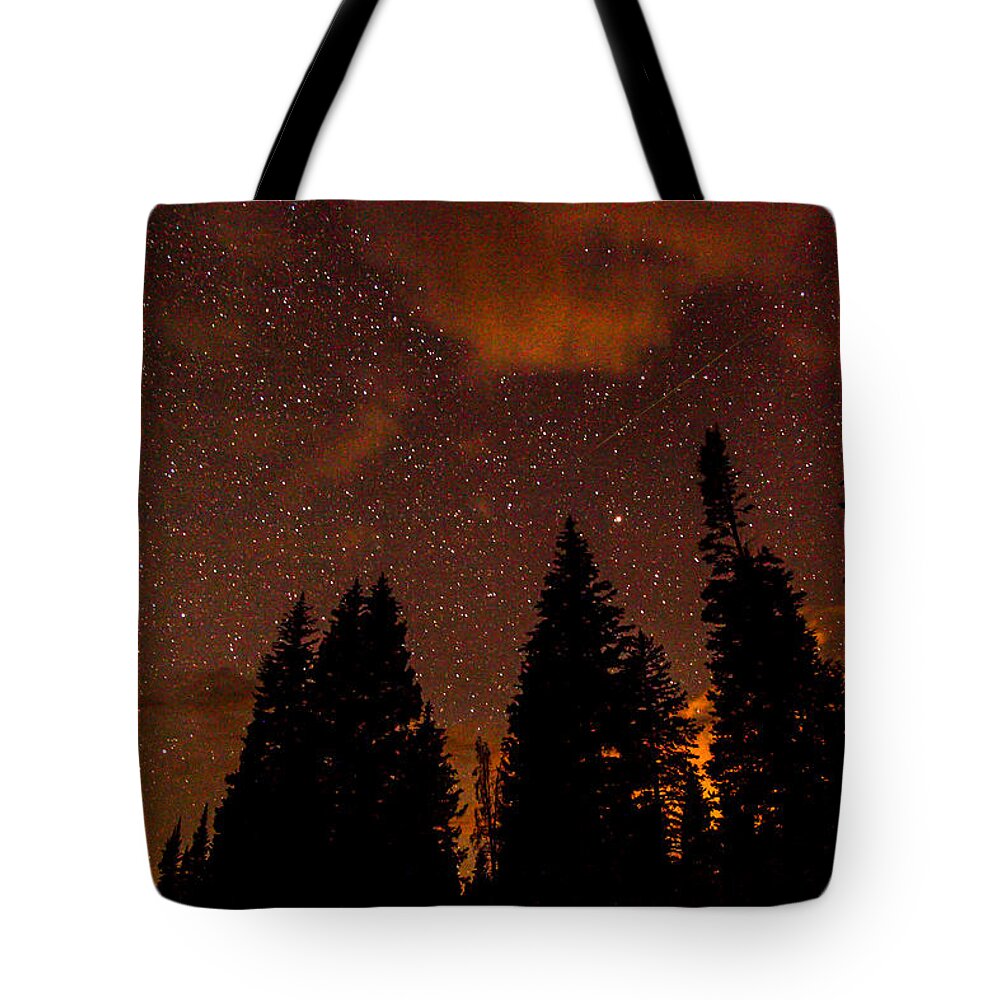 Meteor Tote Bag featuring the photograph Meteor Shower by Kevin Dietrich