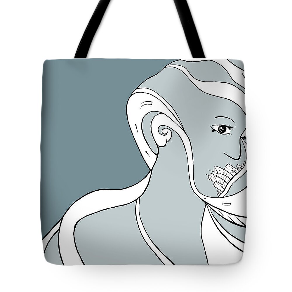 Woman Tote Bag featuring the digital art Metro Polly by Craig Tilley