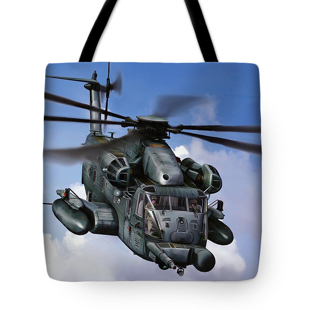 Mh53j Tote Bag featuring the digital art MH-53J Pavelow III by Dale Jackson