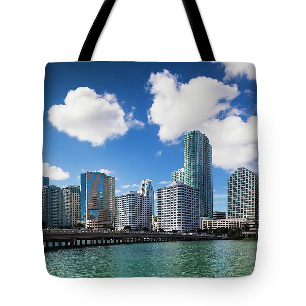 Tranquility Tote Bag featuring the photograph Miami, Florida, Exterior View by Walter Bibikow